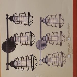 Ajax 3-Light Galvanized Indoor Vanity Light #519728 DESIGN HOUSE